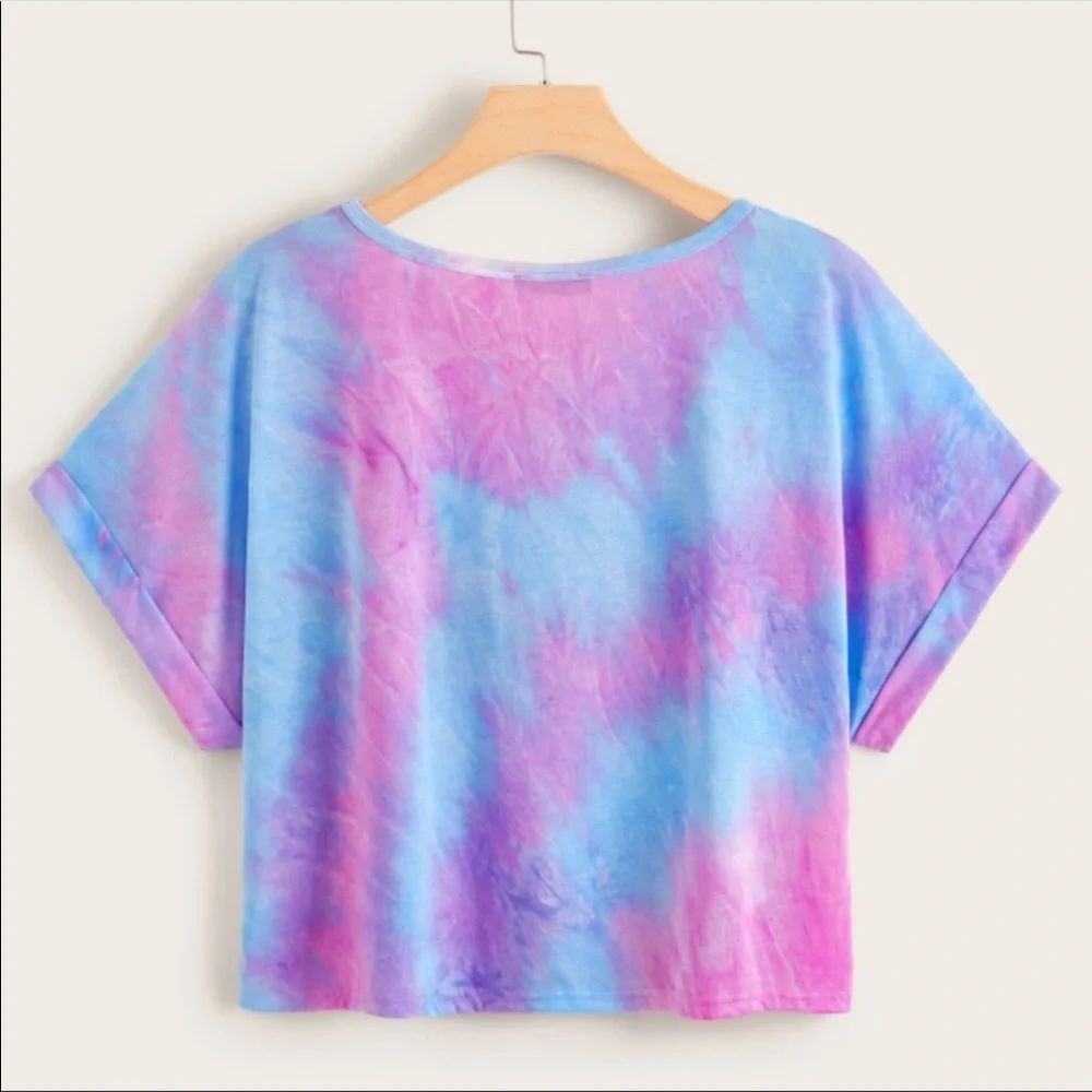 Shein Tie Dye Crop Top - Picture 2 of 4